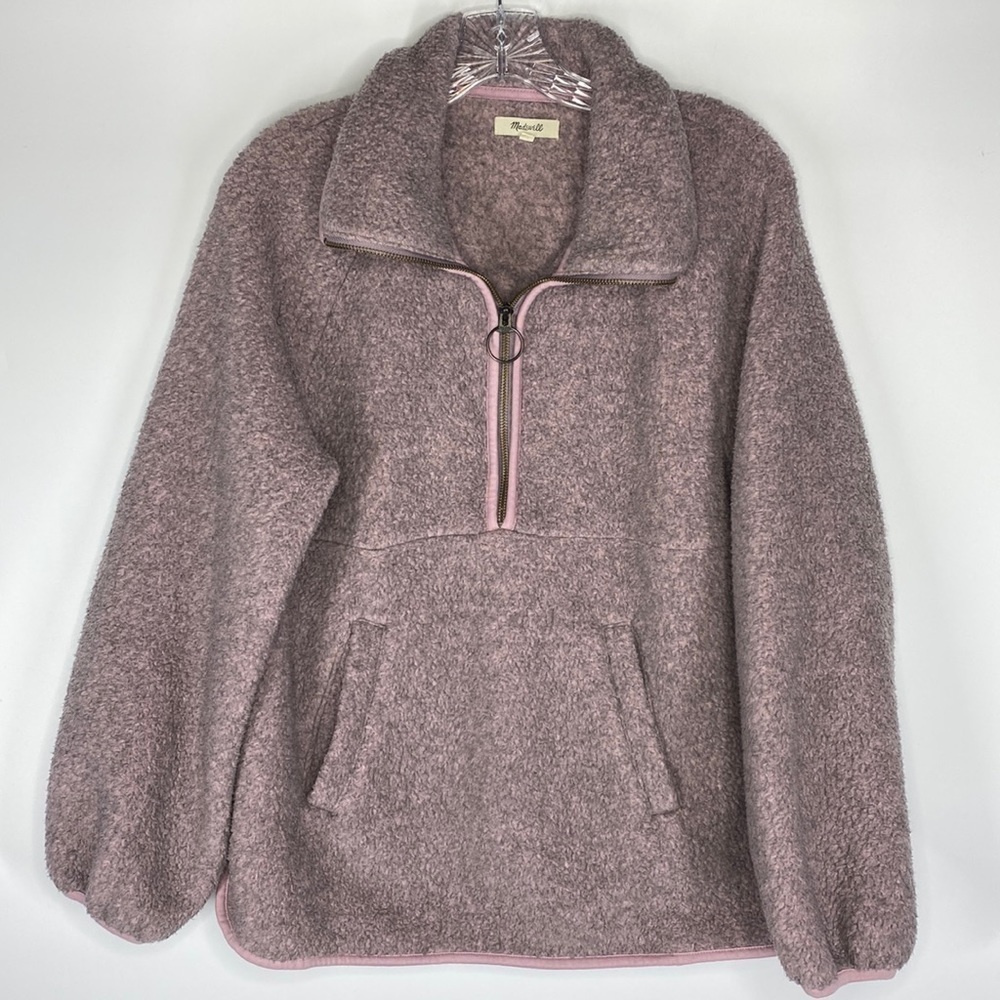 Madewell  Polartec Fleece Half Zip Lavender Jacket Medium